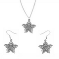 Flower of the Month Pendant & Earring Gift Set - July/ Larkspur